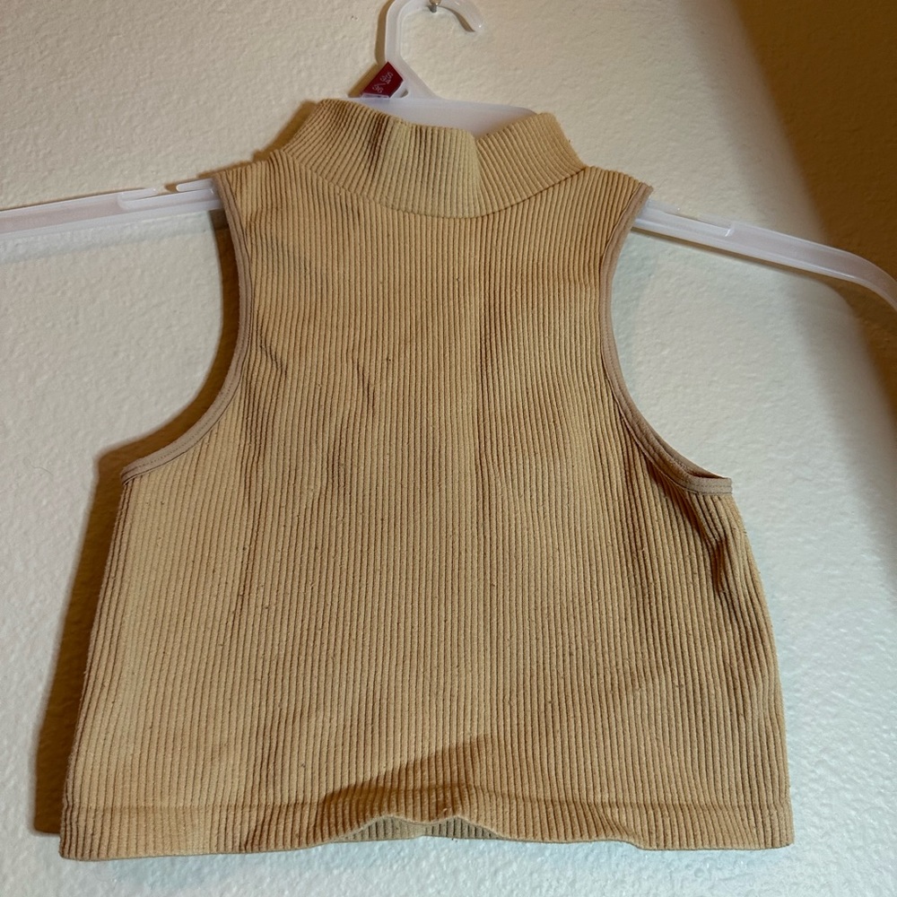 Tan Suzette collection crop top (S)
